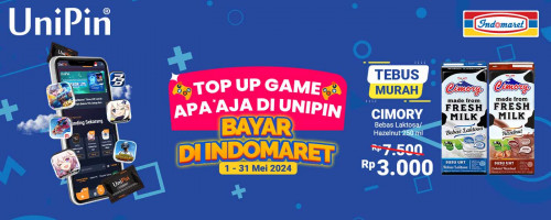Top Up Game Apa Aja di UniPin dan Bayar di Indomaret, Tambah Rp3,000 GRATIS Cimory Fresh Milk
